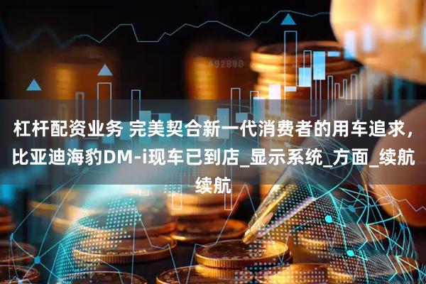 杠杆配资业务 完美契合新一代消费者的用车追求，比亚迪海豹DM-i现车已到店_显示系统_方面_续航
